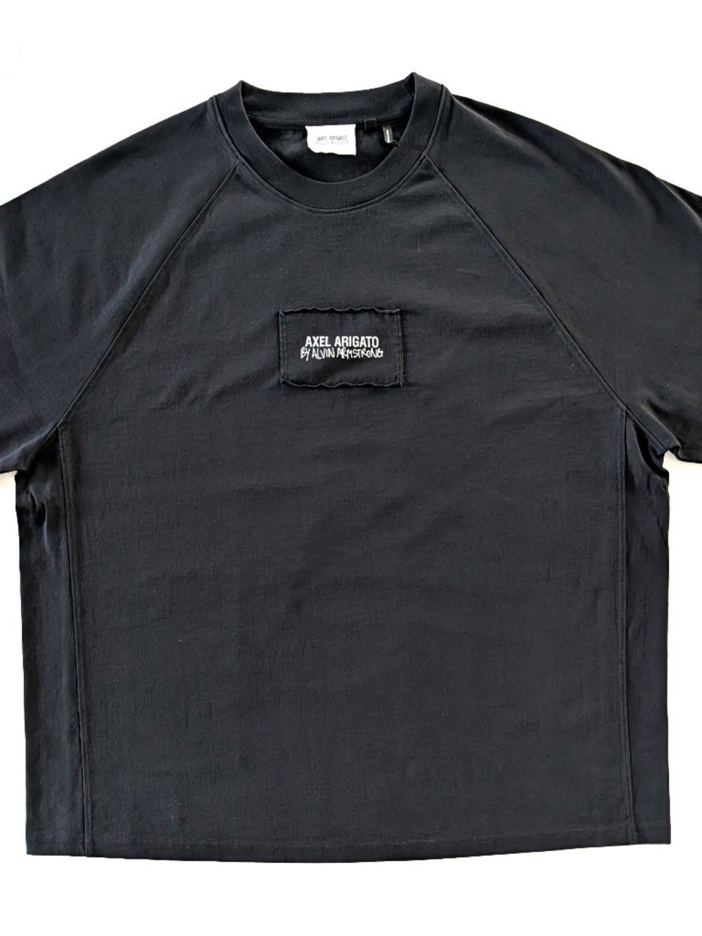 Axel Arigato x Alvin Armstrong T-Shirt Mens Large Black Organic Cotton Raglan